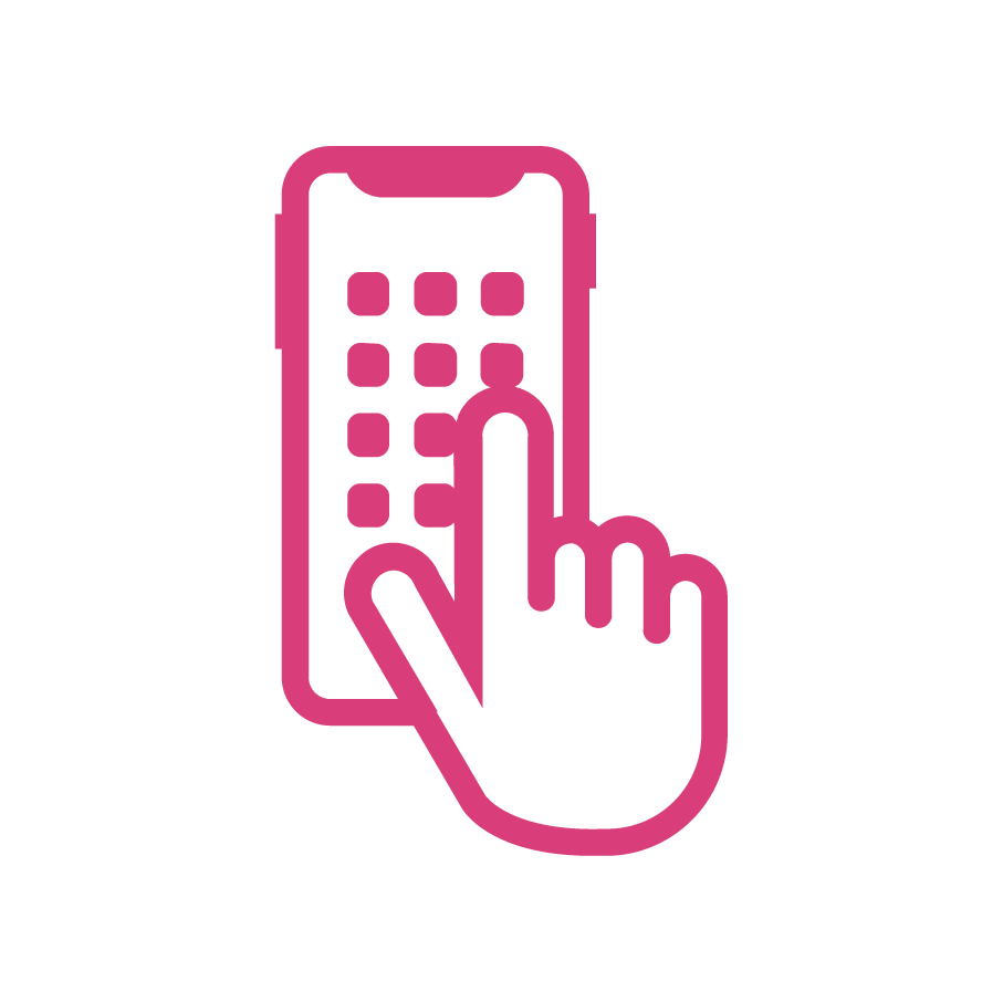 Phone and finger icon