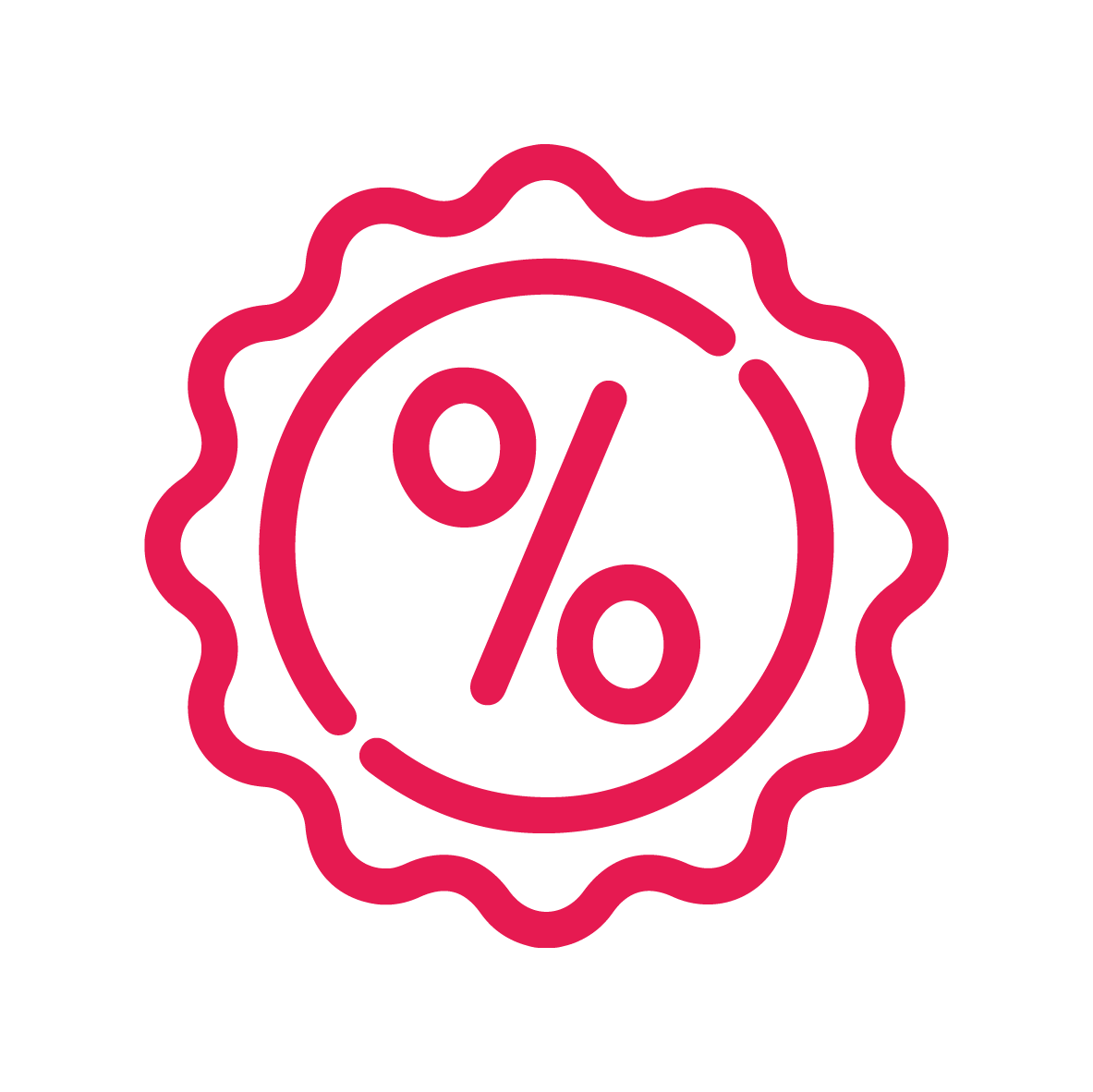 Percent off badge icon